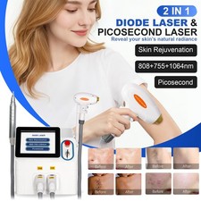 2 in 1 Hair Tattoo Remove Diode Laser Picosecond 808nm Hair Removal Machine