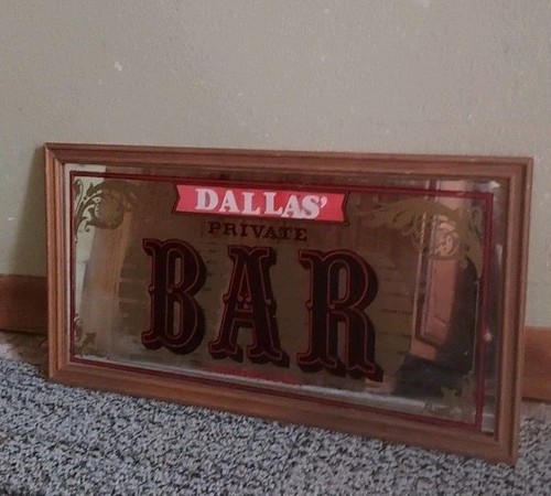 Vintage Western Spiegel Schild Cowboy Privat Bar immer offen Name anpassen17”x9” - Bild 1 von 1