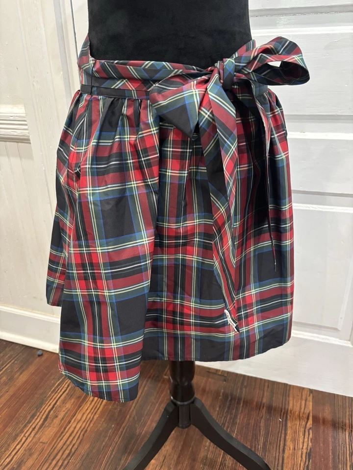 Falda para mujer Vineyard Vines a cuadros de tafetán forrada de fiesta mezcla de seda talla 4 Rn134578 Foto 4 de 4