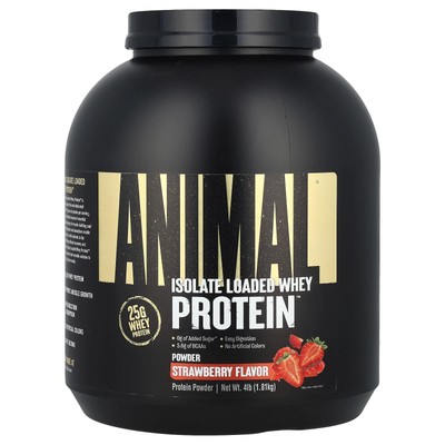 Isolate Loaded Whey Protein Powder, Strawberry, 4 lb (1.81 kg)