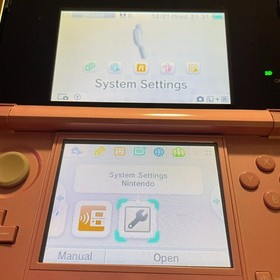 Nintendo 3DS Console Misty Pink Multi-Region Cartridge Compatible 32GB SD Stylus