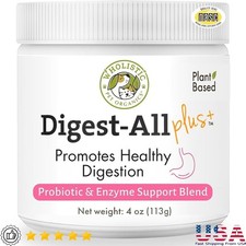 Organic Digestive Probiotics Dogs  Cats W/ Enzymes Prebiotics Powder 4oz New