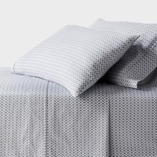 Full 400 Thread Count Performance Sheet Set Blue Geo - Threshold