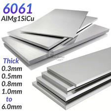 Aluminium Sheet Plate 1-20 mm 6061A grade polycoated protection - Multiple sizes
