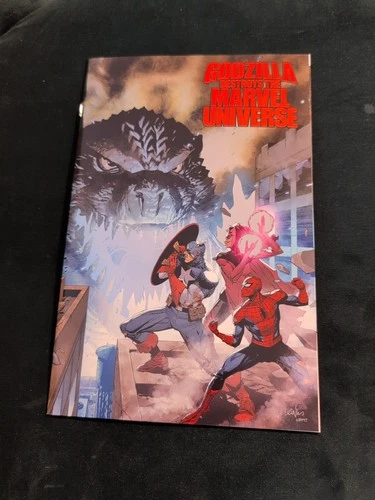 GODZILLA DESTROYS THE MARVEL UNIVERSE #1 FOIL VARIANT CAPTAIN AMERICA