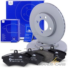 ATE BREMSSCHEIBEN Ø256 +BELÄGE VORNE FÜR VW PASSAT B2 B3 B4 35I JETTA GOLF 2