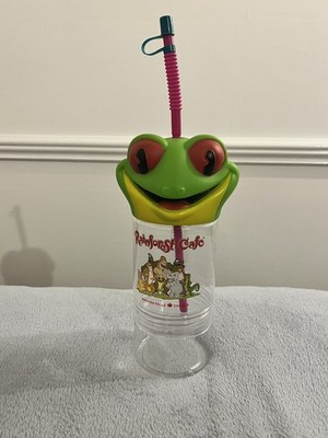 Regenwald Cafe Frosch Andenken Tasse mit Strohhalm & Frosch Figur
