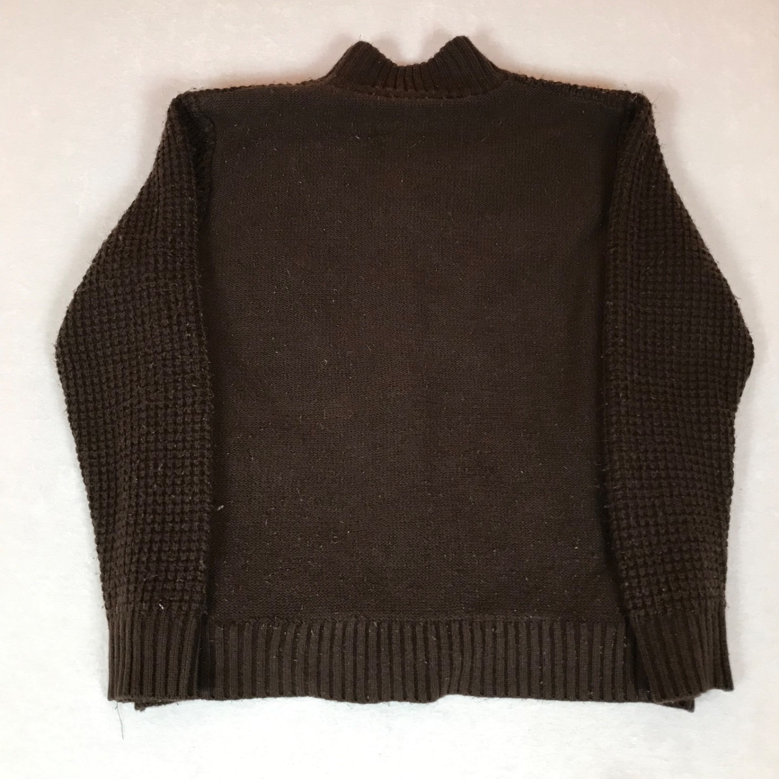 Weatherproof Waffle Toggle Button Chunky Knit Bro… - image 2