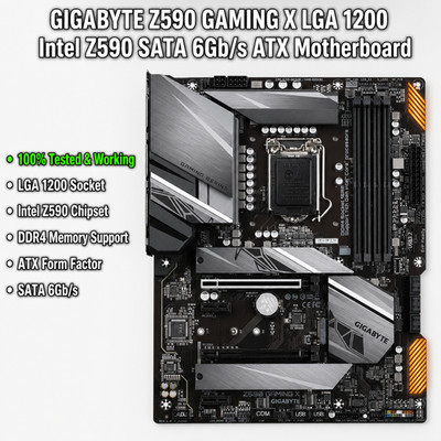 GIGABYTE Z590 GAMING X LGA 1200 Intel Z590 SATA 6Gb/s ATX Motherboard