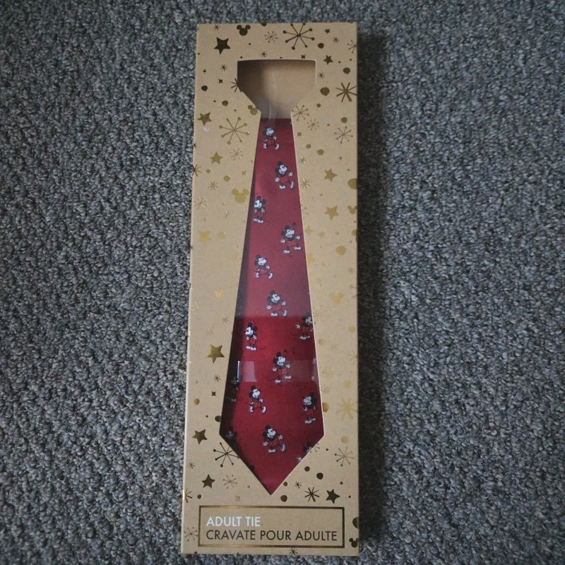 Mickey Mouse Adult Tie Red Disney Men's Formal Suit Necktie 