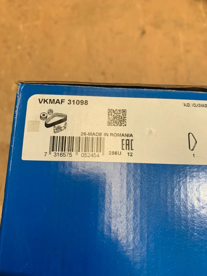 Audi Seat Skoda VW A1 A3 Alhambra Altea V-Ribbed Belt Set SKF VKMAF 31098 - Image 2 of 4