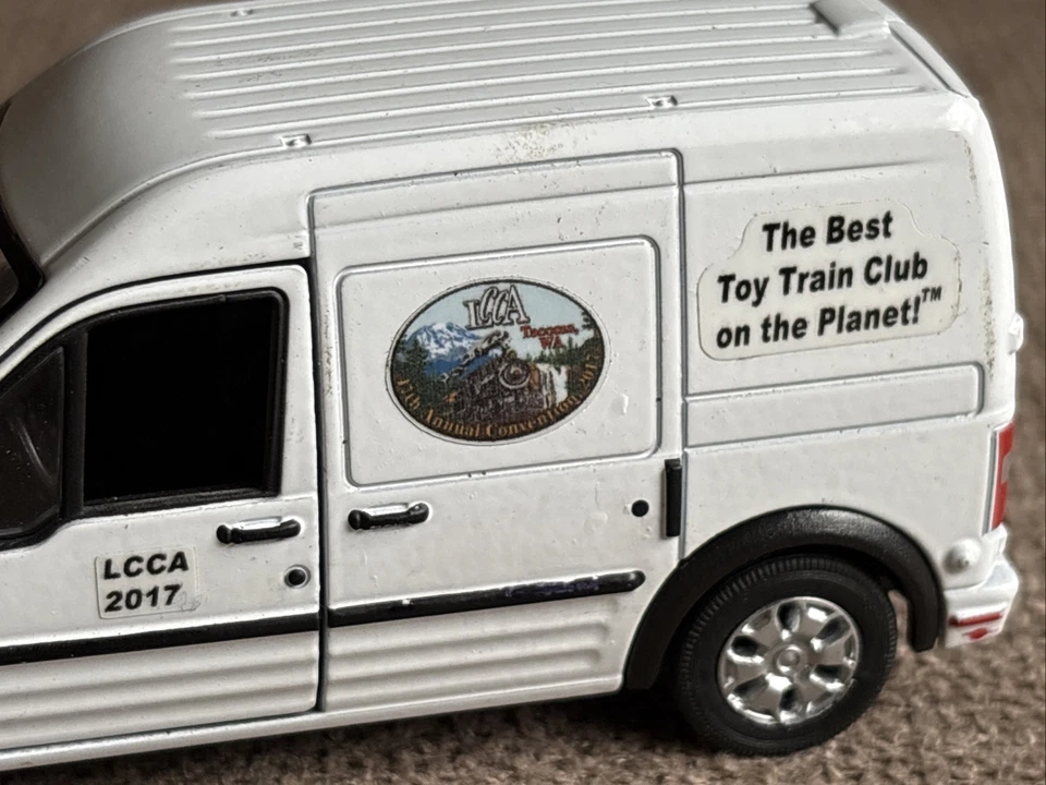 Welly Ford Transit Connect White Van Diecast ~2017 LCCA Lionel Train Club Conven - Image 2 of 4