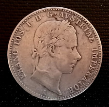 AUSTRIA OLD 1858 A FINE SILVER 1/4 FlORIN FRANZ JOSEPH COIN 5.35 GRAMS