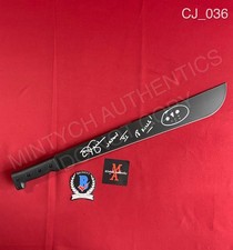 CJ C.J. Graham signed Friday the 13th real 18" steel machete Beckett horror