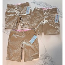 Cat & Jack Girls School Uniform Shorts Lot of 3 Khaki Size 7 New with Tags
