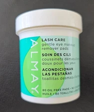 Almay Lash Care Gentle Eye Makeup Remover Pads - 80 Oil Free Pads - New /Sealed