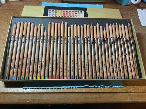 36 Karisma Colour Pencils : All English : Shortest = 14.3cm = 81% Full Length !