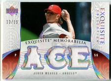 2006 Exquisite Memorabilia JERED WEAVER Platinum Triple 