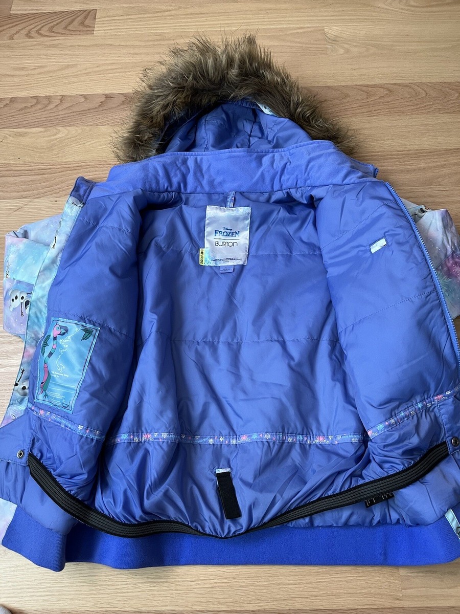 Burton X Disney Frozen Youth Kids “Room To Grow” Jacket Size