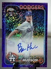 2024 Topps Chrome Bryan Hudson Purple Speckle Rookie Auto /299 LA Dodgers RC