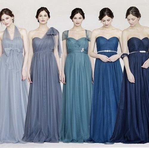 Jenny Yoo Collection Annabelle Convertible Bridesmaid Dress Vintage Teal SZ 10 - Picture 11 of 17