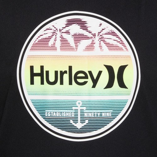 NWT Boy's Size 4 HURLEY H20-Dri Black Long Sleeve UPF50 Rash Guard Swim Shirt - Picture 3 of 10