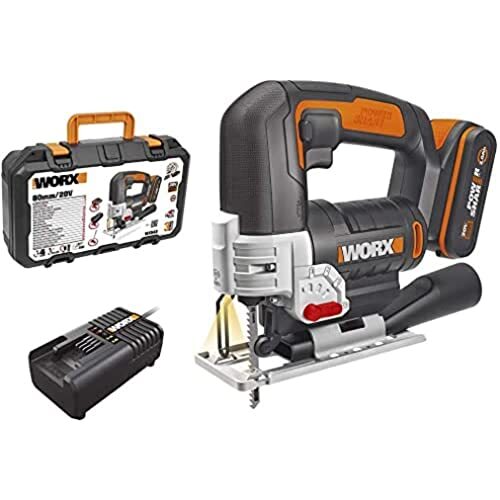 Seghetto Worx WX543 20V: Trasforma il Legno in Arte con 2.0Ah di Autonomia