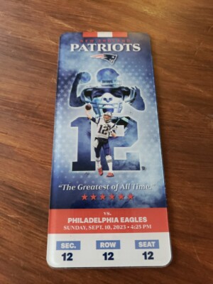 TOM BRADY COMMEMORATIVE TICKET RETIREMENT GAME