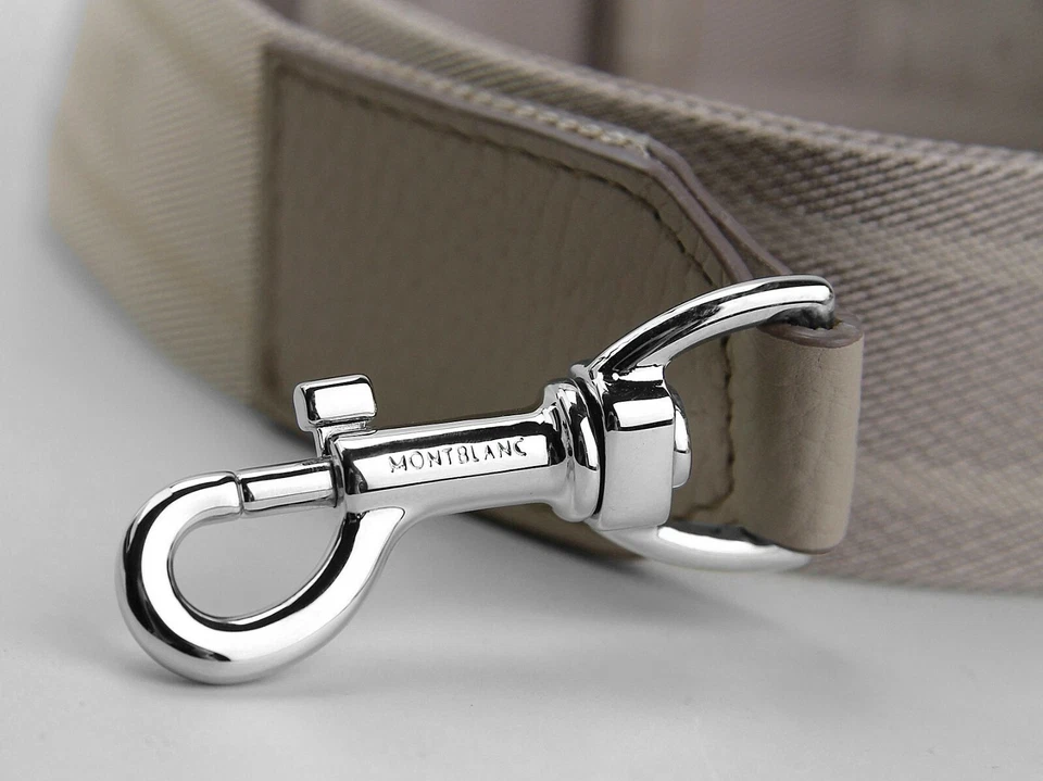 MONTBLANC MEISTERSTÜCK 111822 BEIGE CANVAS LEDER SCHULTERGURT TASCHE AKTENTASCHE - Bild 3 von 4