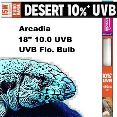 Arcadia 10.0  18'' 15w t8 UVB Fluorescent Bulb