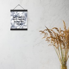 Motivational Quote Poster with hangers