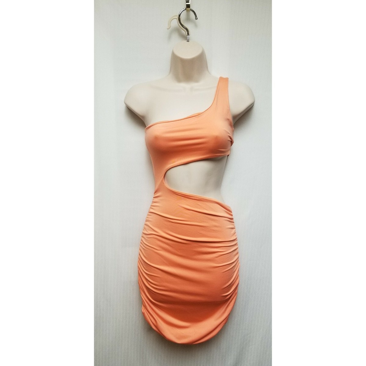 orange off the shoulder bandage dress Women's Shoulder Off Bandage Dress Size Small Color Bright Orange