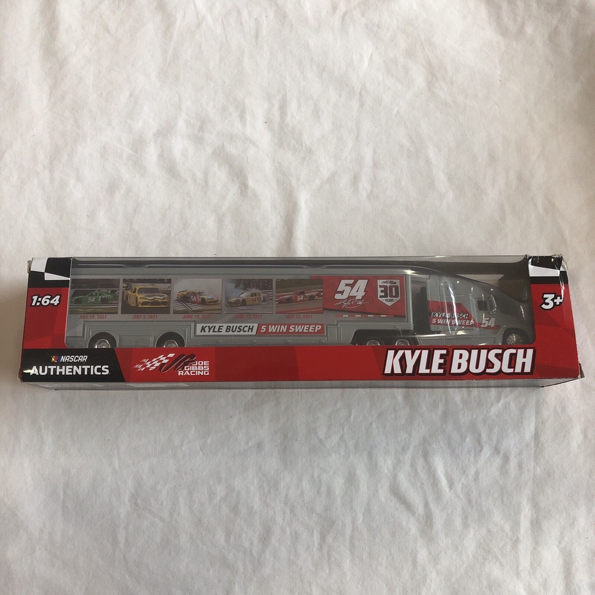 Nascar Authentics Kyle Busch Hauler 5 Win Sweep 54 Joe Gibbs