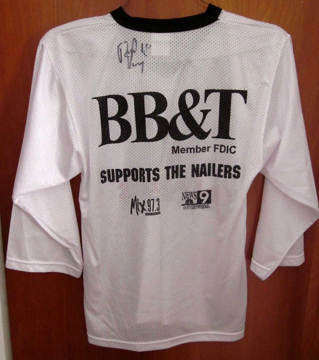 WHEELING NAILERS logo autograph ECHL hockey jersey youth lrg eBay