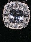 Kay Jewelers Sterling Silver Lab Created White STAR BURST Sapphire Necklace 18in — photo 4