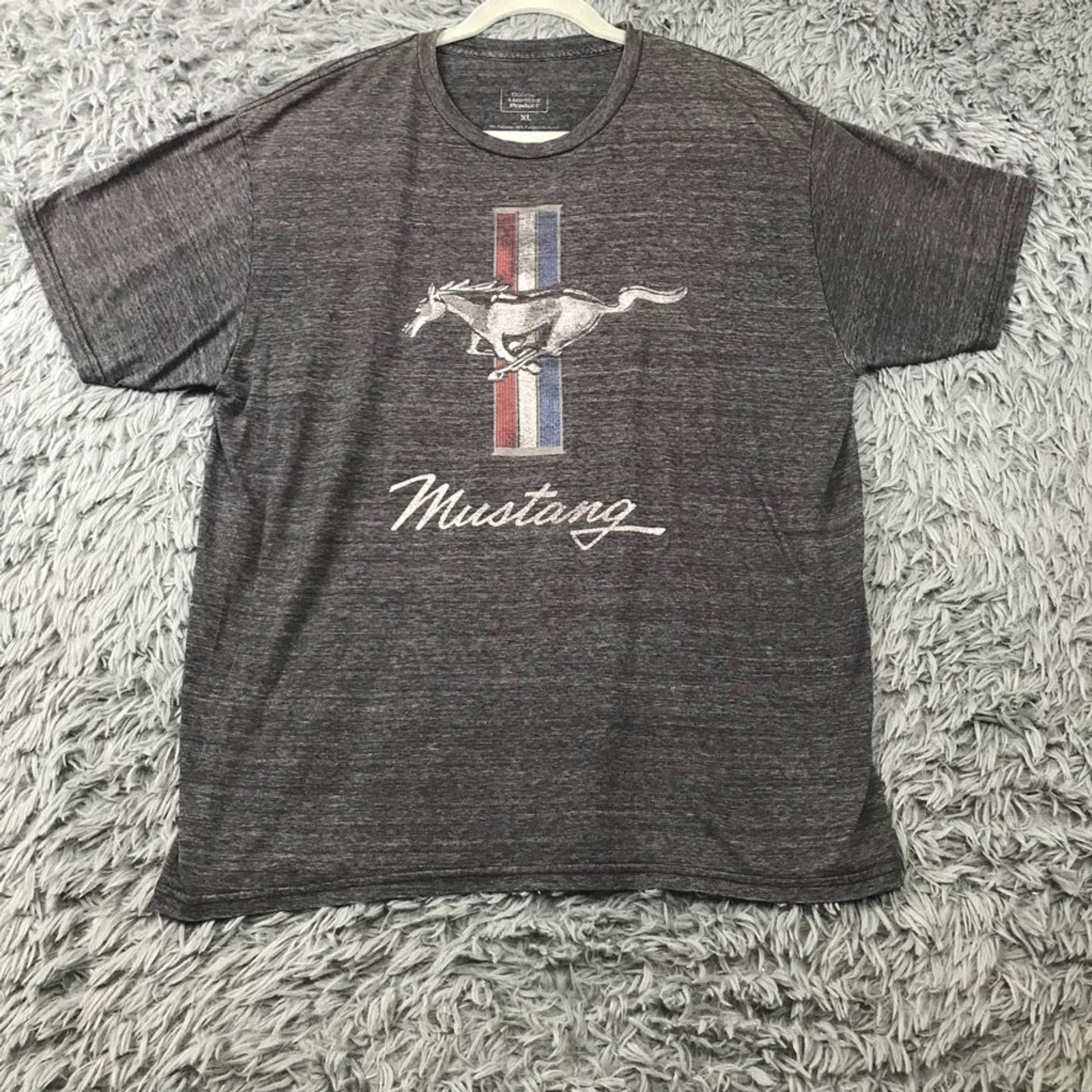 PONY T shirt uomo Ford Mustang rossa bianca blu a righe grafica grigio erica taglia XL