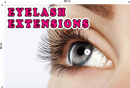 Eyelash 09 Photo-Realistic Poster Sign Matte Non-Laminated Extensions Horizontal - Picture 10 of 13