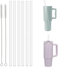 6PCS Strohhalme mit Reinigungsbürste für Stanley 40 oz 30 oz Tumbler Cup Zubehör