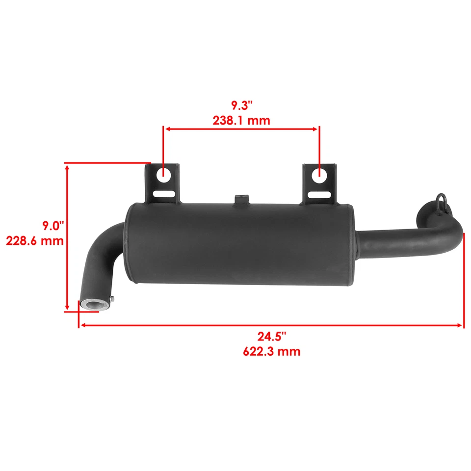 Silenciador de escape para Polaris Ranger 570 15-2021 / 500 2017-2021 / Crew 570 17-19 Foto 2 de 4