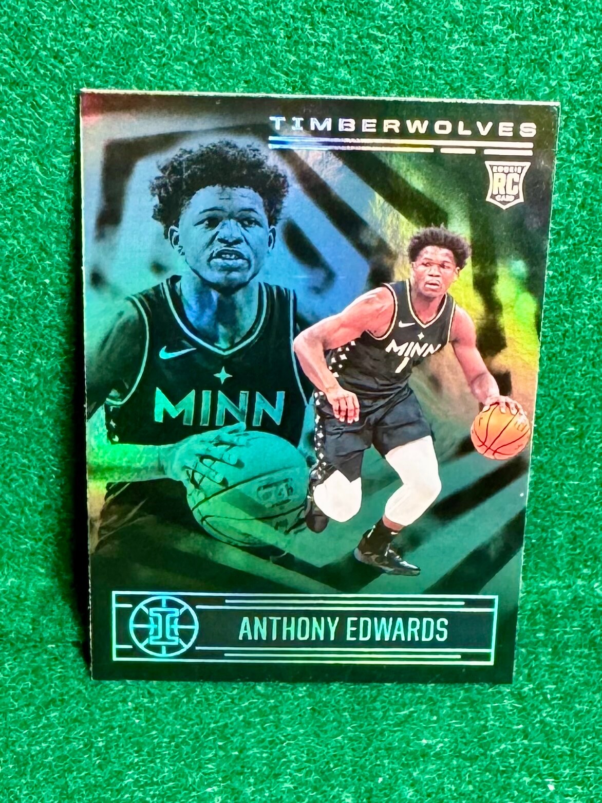 2020-21 Panini Illusions ANTHONY EDWARDS Emerald Green SP #152 Minnesota Twolves