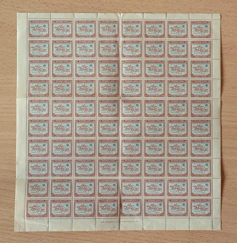 Samoa Occidental 1939 hoja completa MNH Set Sc#181-2 SG195,196 Nueva Zelanda 25 aniversario Foto 2 de 4