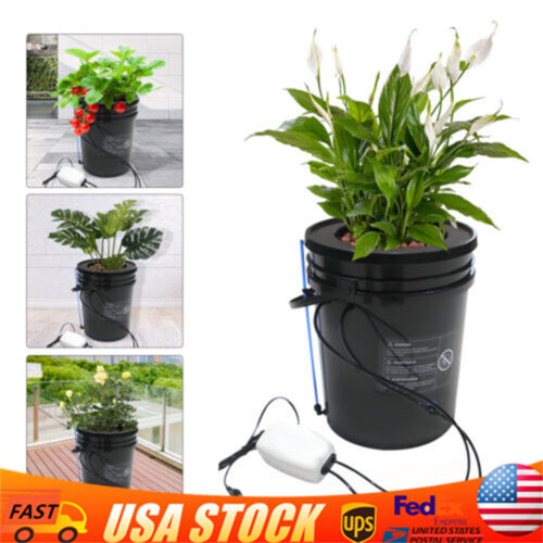 Deep Water Culture DWC Hydroponic Grow System Kit,5 Gallon Round Bucket System