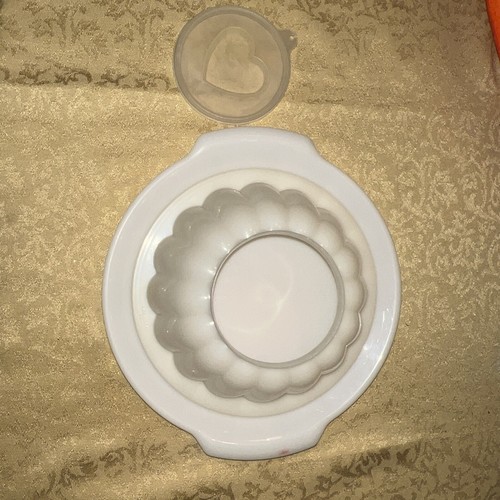 Vintage Tupperware Jello Mold Jel-N-Serve w/1 Heart mold 3 piece - Picture 3 of 6