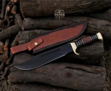 Hand Forged High Carbon Steel Bowie knife Hunting knife Camping Knife Sheath