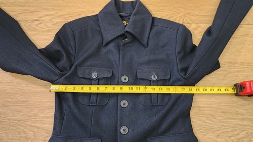 Lucky Brand Military Field Jacket Womens Large Black Vintage Blazer Coat Button - Picture 5 of 11