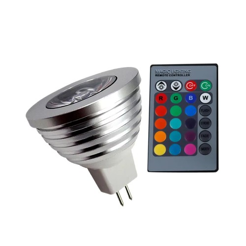 LED Spotlight With Remote Control Spotlights AC85-265v Bulbs GU5.3 RGB COB 12V - Picture 15 of 15