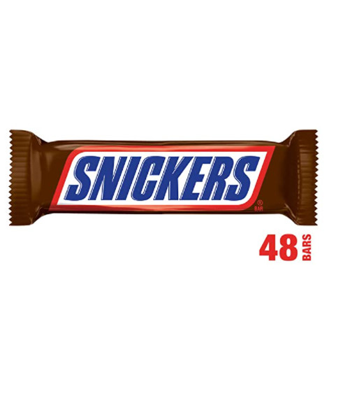 Батончики с шоколадными конфетами Snickers Singles размером 186 унции упаковка на 48 штук 13290₽