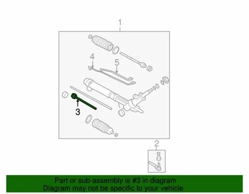 Barra de amarre interior de dirección de suspensión genuina GMC 2006-2007 Chevrolet GMC LT 19133630 Foto 2 de 2