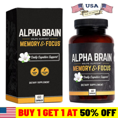 Alpha Brain Memory & Focus 60 Capsules Supplement for Men & Women