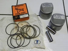 SPORTSTER MC forged high comp PISTONS +.080" o/s 10.5 c/r USED Free USA shipping